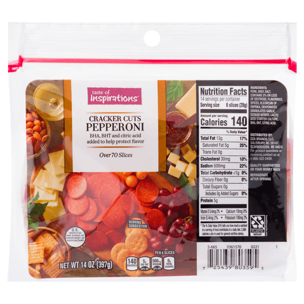 Taste Of Inspirations Cracker Cuts Pepperoni