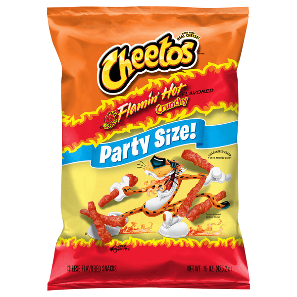 Cheetos Party Size Flamin' Hot Cheese Flavored Crunchy Snacks