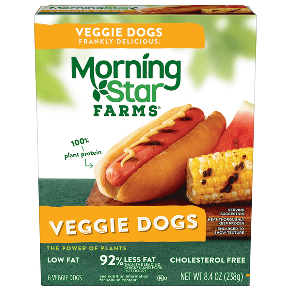 Morningstar Farms Meatless Hot Dogs Plant Based Protein Original