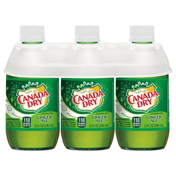 Canada Dry Ginger Ale Soda Glass Bottle