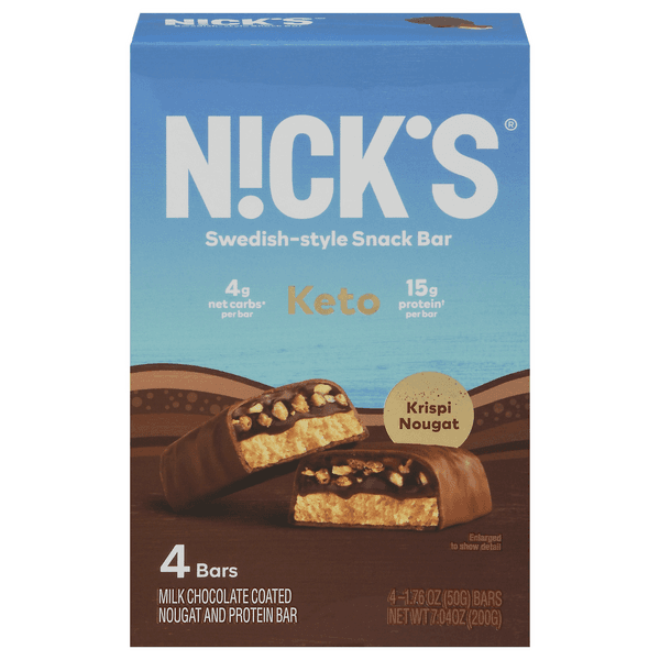Nick'S Keto Swedish-Style Snack Bar Krispi Nougat
