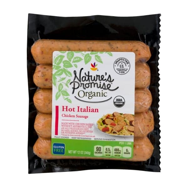 Nature'S Promise Organic Hot Italian Chicken Sausage