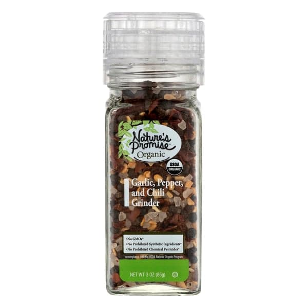 Nature'S Promise Organic Garlic Pepper & Chili Grinder