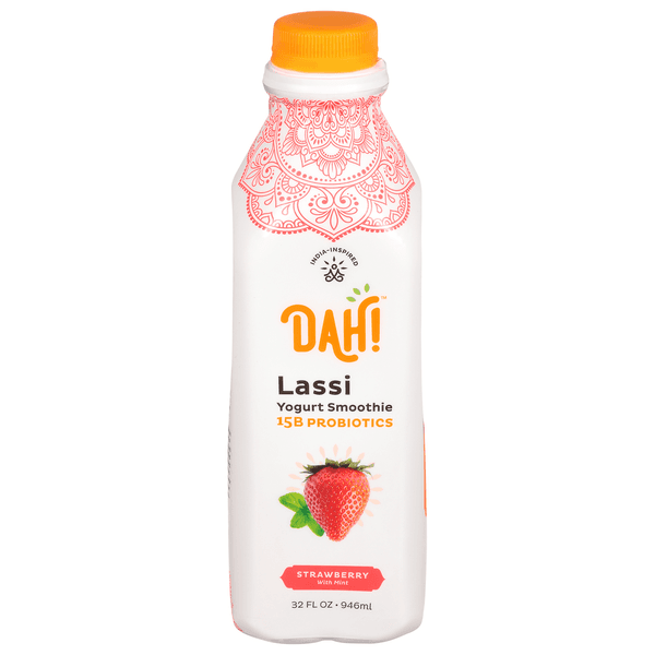 Dah! Lassi Yogurt Smoothie Strawberry With Mint