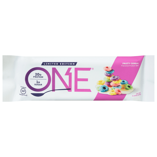 One Limited Edition Fruity Cereal Flavored Protein Bar