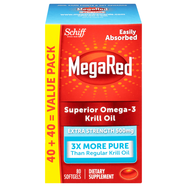 Megared Omega-3 Krill Oil Extra Strength Softgels