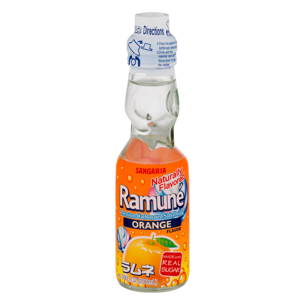 Ramune Orange Carbonated Soft Drink Soda