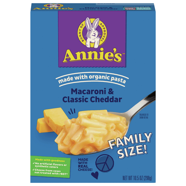 Annies Homegrown Macaroni & Cheese Classic Mild Cheddar Family Size