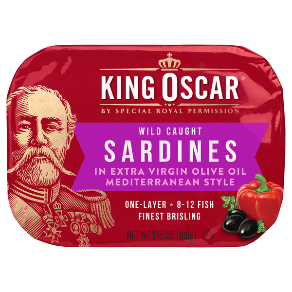 King Oscar Sardines Mediterranean Style Single Layer Omega