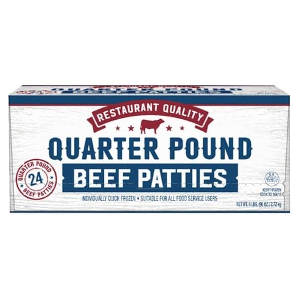 Restaurant Quality Quarter Pound Beef Patties