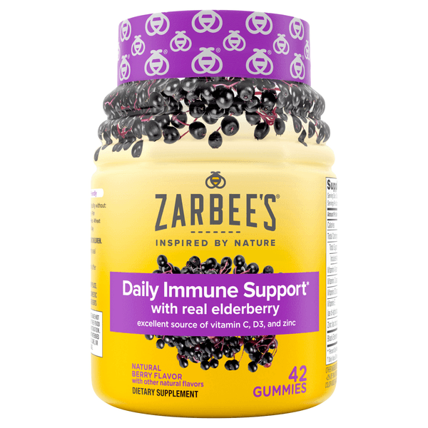 Zarbee'S Naturals Elderberry Daily Immune Support Gummies Berry