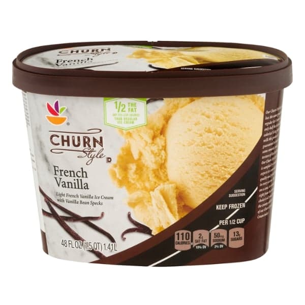 Giant Churn Style Ice Cream French Vanilla 1/2 The Fat