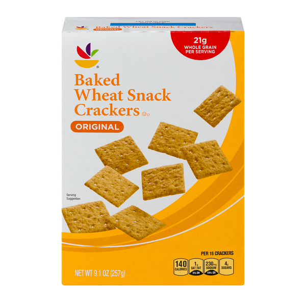 Stop & Shop Snack Crackers Baked Wheat Original