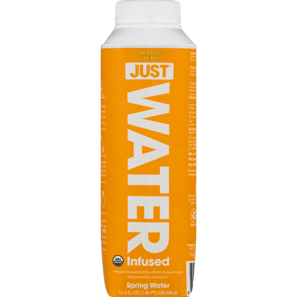 Just Water Infused Spring Water Lemon Organic