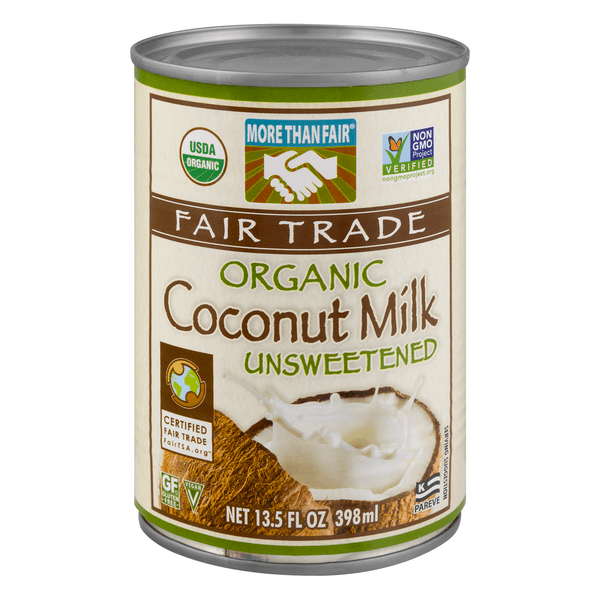 More Than Fair Organic Coconut Milk Unsweetened Gluten Free