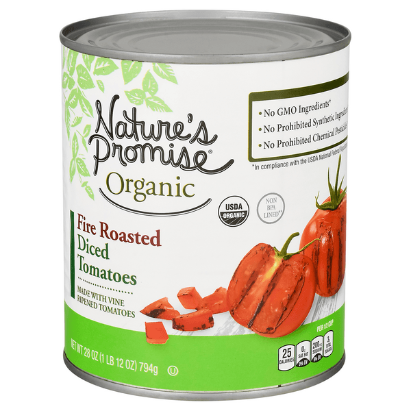Nature'S Promise Organic Tomatoes Diced Fire Roasted