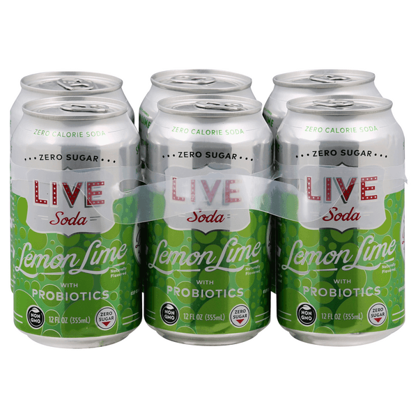 Live Soda With Probiotics Lemon Lime