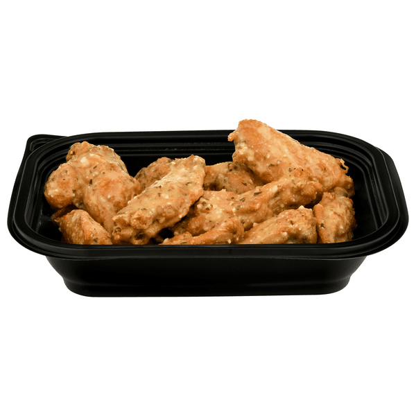 Our Brand Rotisserie Chicken Wings Garlic Parmesan Fully Cooked (Cold