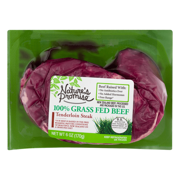 Nature'S Promise 100% Grass-Fed Beef Tenderloin Steak Fresh