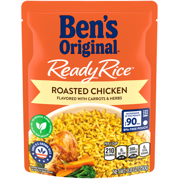 Ben's Original Ready Rice Easy Dinner Side Roasted Chicken Flavored Rice Pouch