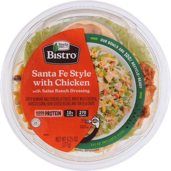 Ready Pac Bistro Salad Santa Fe Style With Chicken With Salsa Ranch
