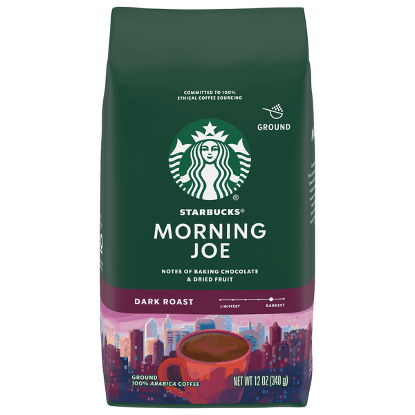 Starbucks Morning Joe 100% Arabica Dark Roast Ground Coffee Bag