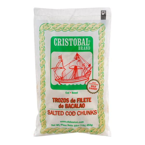 Cristobal Brand Wild Caught Salted Cod Chunks