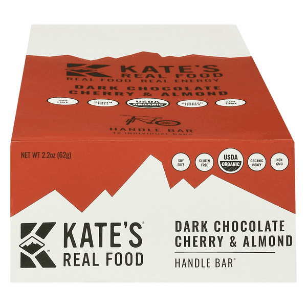 Kate'S Real Food Handle Bar Granola Snack Dark Chocolate Cherry & Almond