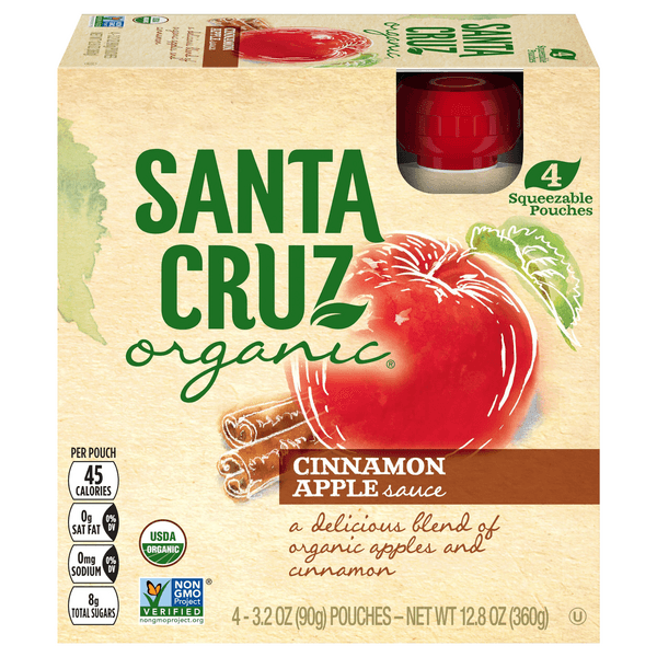 Santa Cruz Organic Applesauce Cinnamon Squeezable Pouches