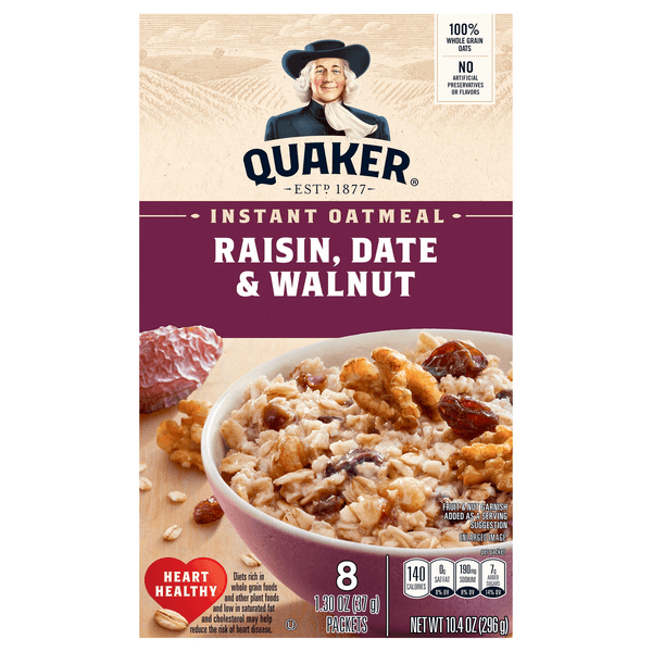 Quaker Raisin, Date & Walnut Instant Oatmeal
