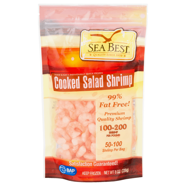 Sea Best Farm Raised Cooked Salad Shrimp 100- Per