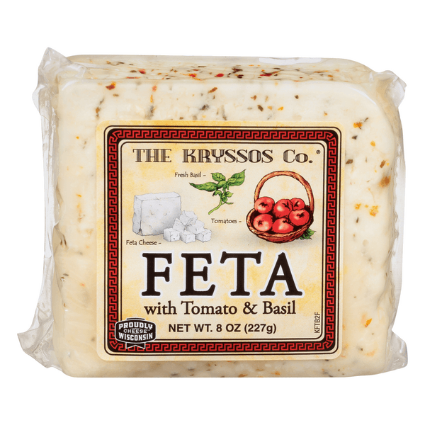 Kryssos Feta Cheese With Tomato & Basil Chunk