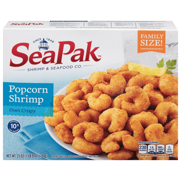 Seapak Breaded Popcorn Shrimp Oven Crispy Family Size