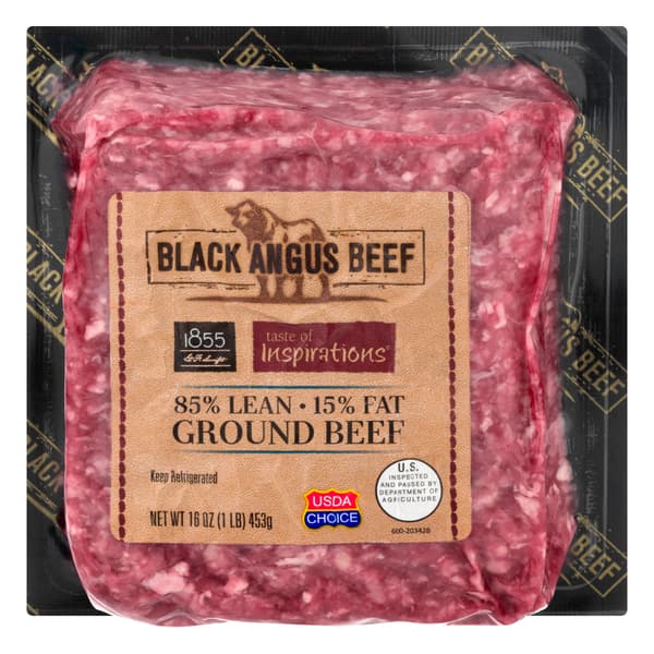 Taste Of Inspirations Black Angus Beef Ground Beef 85% Lean