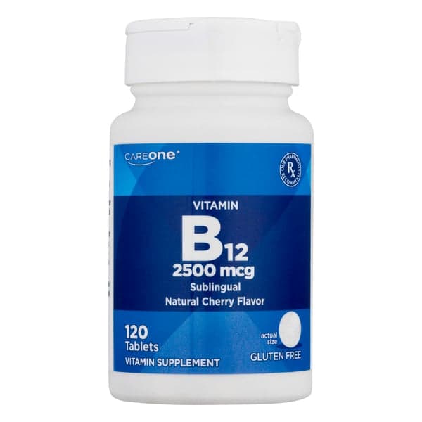Careone Vitamin B12 Sublingual 2500 Mcg Natural Cherry