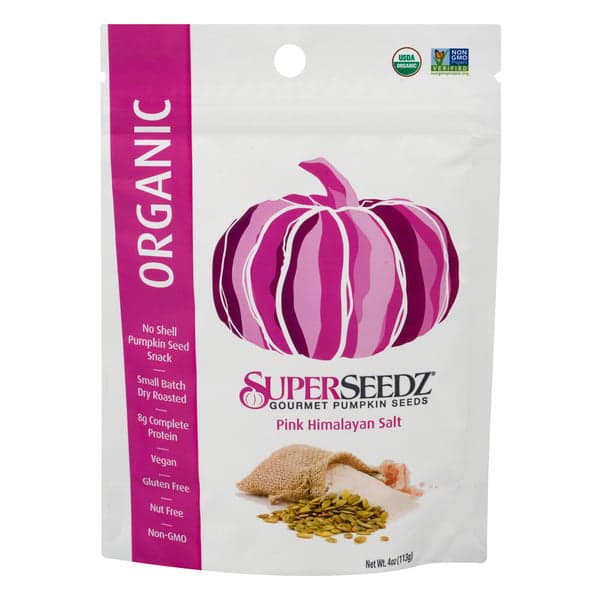 Superseedz Gourmet Pumpkin Seeds Pink Himalayan Salt Organic