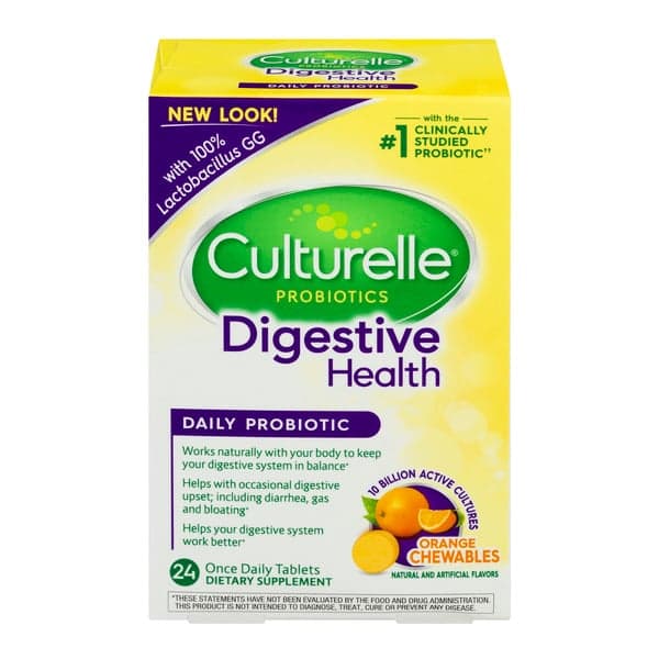 Culturelle Probiotics Digestive Health Daily Probiotic Chewables Orange