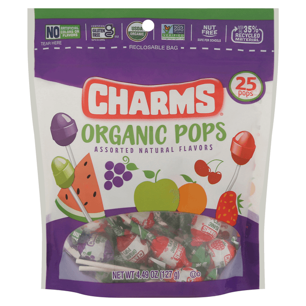 Charms Organic Pops, Assorted