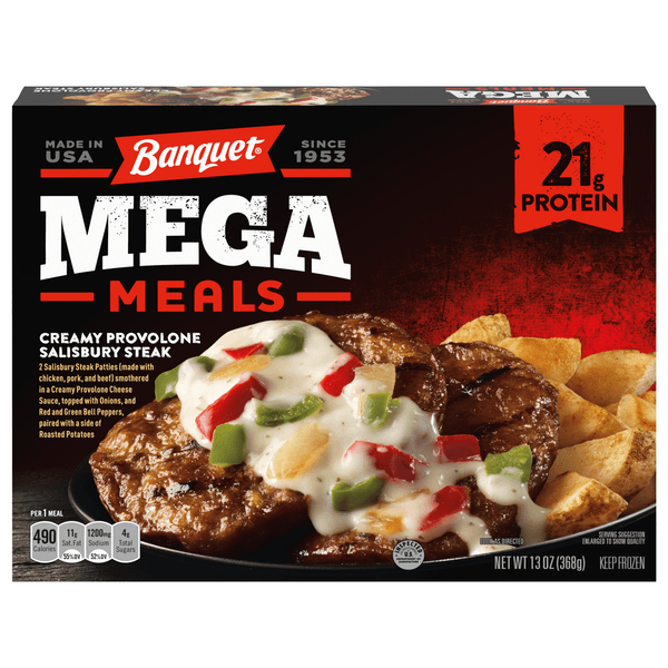 Banquet Mega Meals Creamy Provolone Salisbury Steak