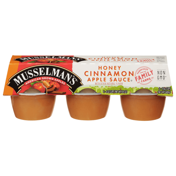 Musselman'S Applesauce Cups Honey Cinnamon