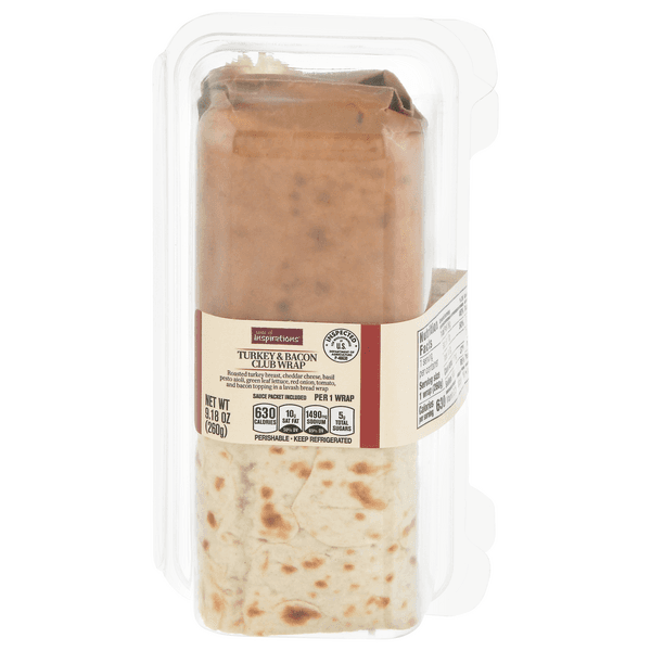 Taste Of Inspirations Turkey & Bacon Club Wrap
