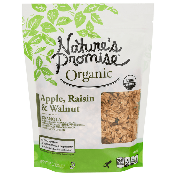 Nature'S Promise Organic Granola Apple Raisin & Walnut