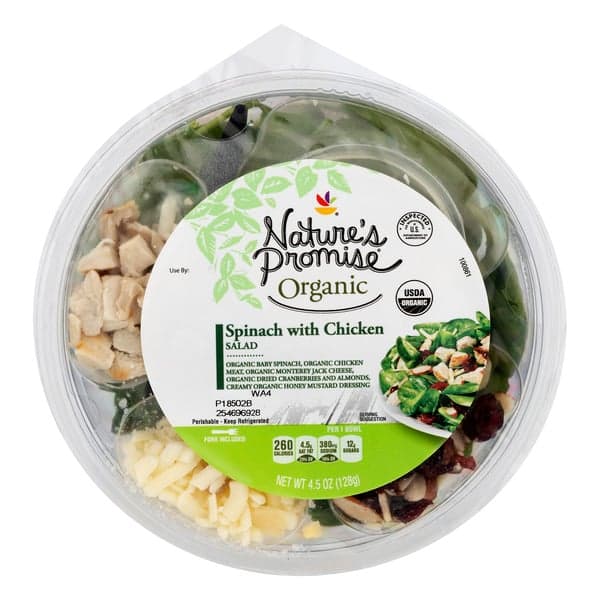Nature'S Promise Organic Salad Bowl Chicken With Spinach