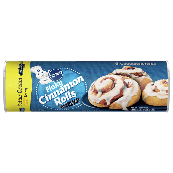 Pillsbury Cinnamon Rolls Flaky With Butter Cream Icing