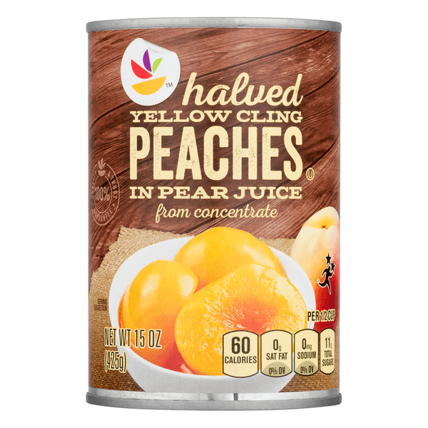 Our Brand Peach Halves Yellow Cling In Pear Juice