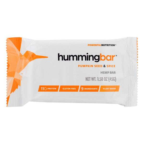 Hummingbar Hemp Nutrition Bar Pumpkin Seed & Spice Gluten Free