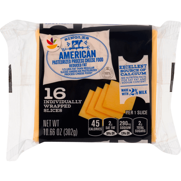 Giant American Cheese Yellow 2% Milk Reduced Fat Singles