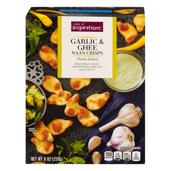 Taste Of Inspirations Naan Crackers Garlic & Ghee