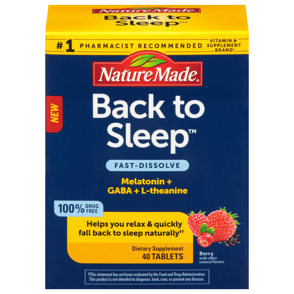 Nature Made Back To Sleep Fast-Dissolve Tablets Berry