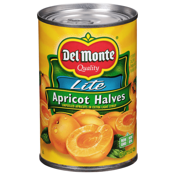 Del Monte Lite Apricot Halves In Extra Light Syrup